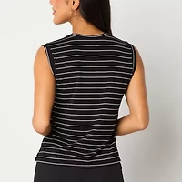 Stylus Womens Crew Neck Sleeveless T-Shirt