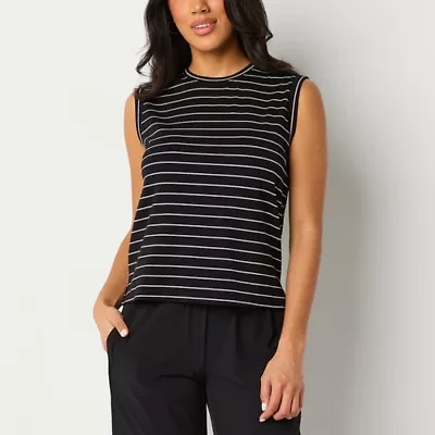 Stylus Womens Crew Neck Sleeveless T-Shirt