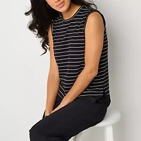 Stylus Womens Crew Neck Sleeveless T-Shirt