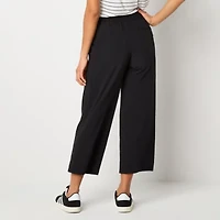 Stylus Womens Wide Leg Mid Rise Cropped Pant