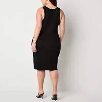 Bold Elements Womens Sleeveless Plus Bodycon Dress