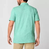 St. John's Bay Sueded Jersey Mens Slim Fit Short Sleeve Polo Shirt