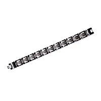 Mens Two-Tone Stainless Steel Chain Bracelet