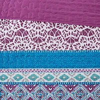 Intelligent Design Adley Reversible Quilt Set With Throw Pillows