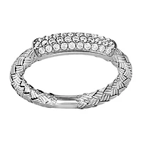 Paris 1901 By Charles Garnier Womens Cubic Zirconia Sterling Silver Band