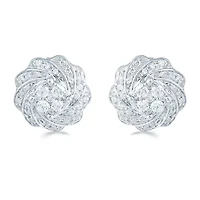 1/2 CT. T.W. Natural White Diamond Sterling Silver 11.8mm Stud Earrings