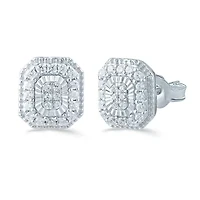 1/3 CT. T.W. Natural White Diamond Sterling Silver 9.1mm Stud Earrings