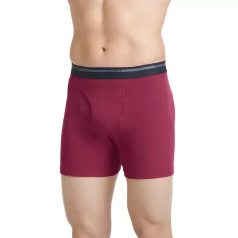 Jockey Cotton Mens 4 Pack Boxer Briefs 9977
