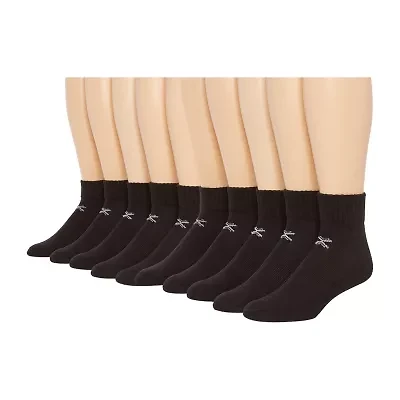 Xersion Quick-Dri Mens 10 Pair Quarter Ankle Socks