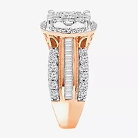 Womens 2 CT. T.W. Natural White Diamond 10K Rose Gold Round Engagement Ring