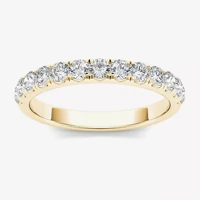Womens 2MM 1/2 CT. T.W. Natural White Diamond 14K Gold Wedding Band