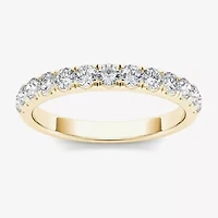 Womens 2MM 1/2 CT. T.W. Natural White Diamond 14K Gold Wedding Band