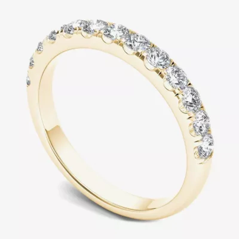 Womens 2MM 1/2 CT. T.W. Natural White Diamond 14K Gold Wedding Band