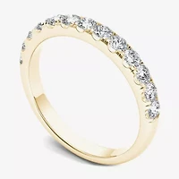 Womens 2MM 1/2 CT. T.W. Natural White Diamond 14K Gold Wedding Band