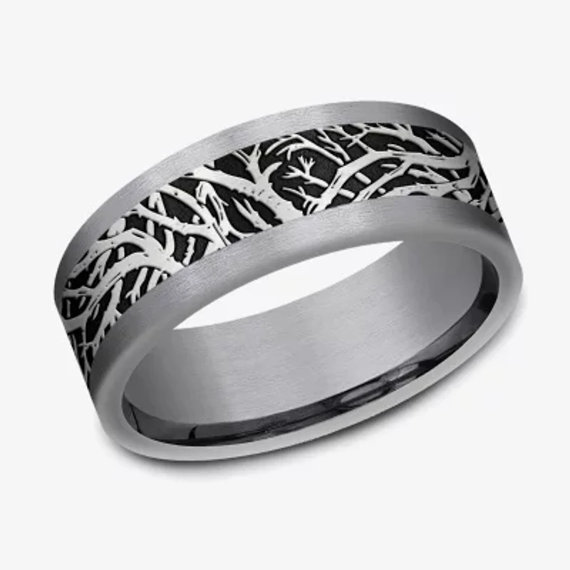 Mens 8MM Tantalum Wedding Band