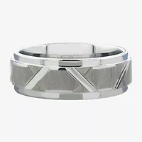 Mens 8MM Genuine Tungsten Wedding Band