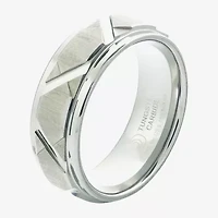 Mens 8MM Genuine Tungsten Wedding Band