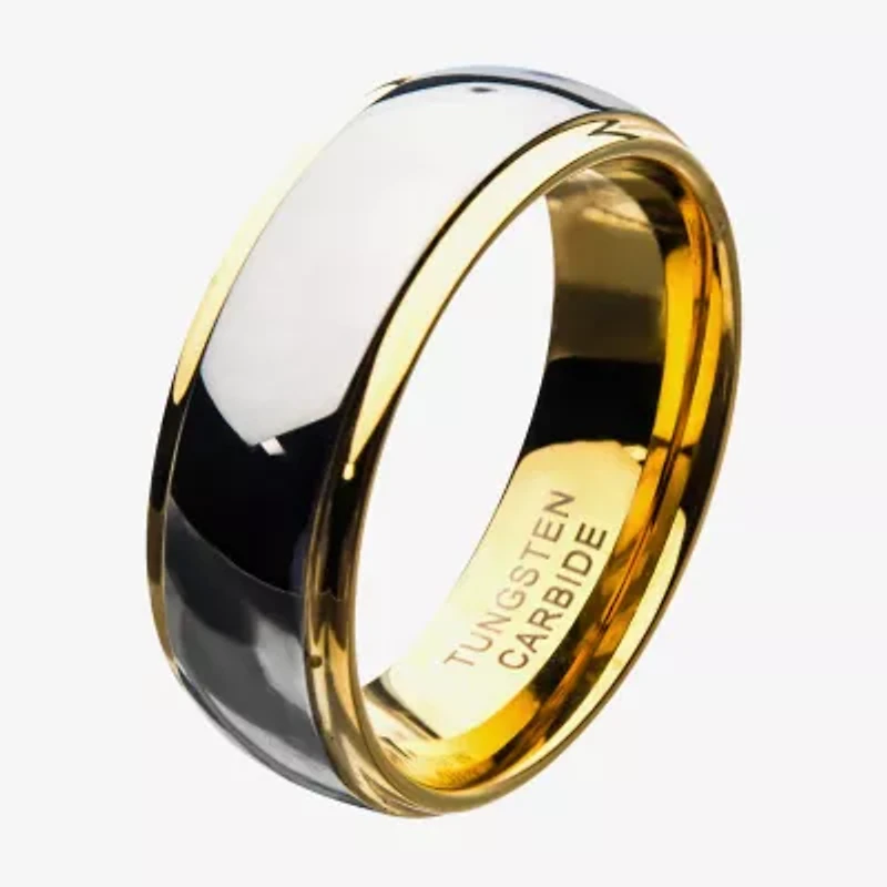 Inox Mens Jewelry 8MM Tungsten Hypoallergenic Wedding Band
