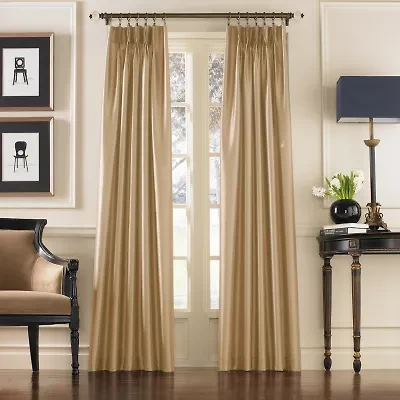 CHF Marquee Pinch Pleat Back Tab Light-Filtering Single Curtain Panel