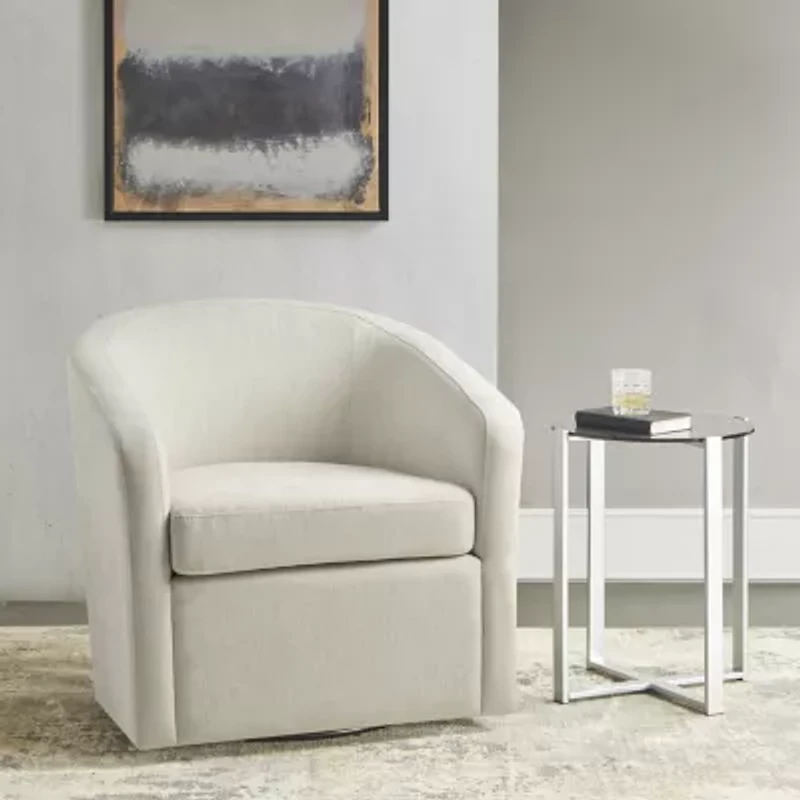 Martha Stewart Amber Swivel Upholstered Armchair