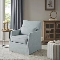 Martha Stewart London Swivel Upholstered Armchair