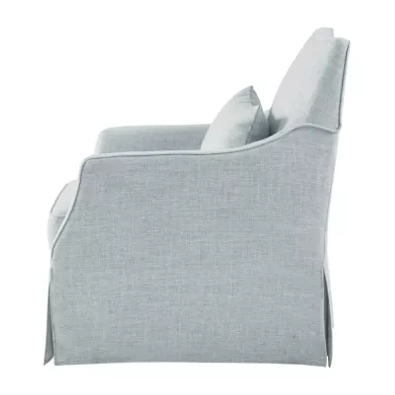 Martha Stewart London Swivel Upholstered Armchair