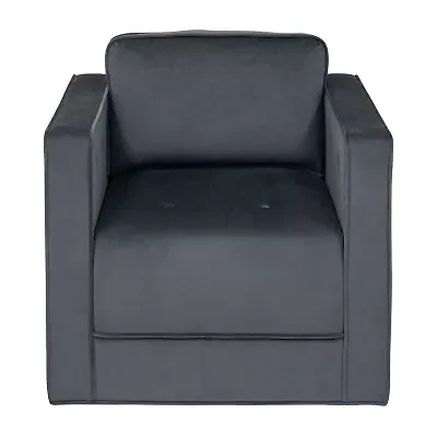 Martha Stewart Madrid Tufted Swivel Upholstered Armchair