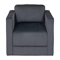 Martha Stewart Madrid Tufted Swivel Upholstered Armchair