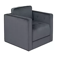 Martha Stewart Madrid Tufted Swivel Upholstered Armchair