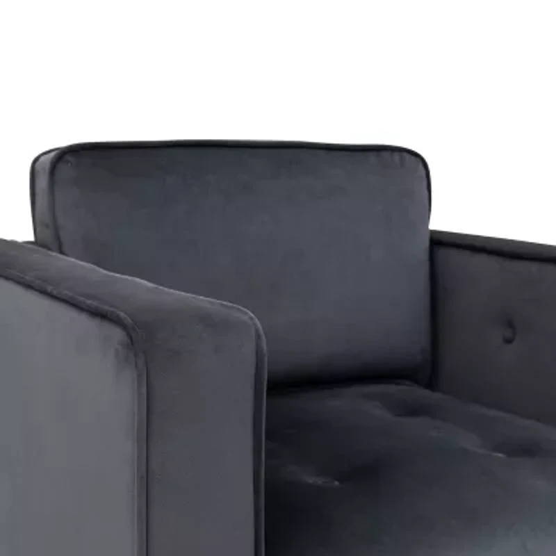 Martha Stewart Madrid Tufted Swivel Upholstered Armchair