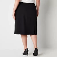 Black Label by Evan-Picone Womens Suit Skirt Plus