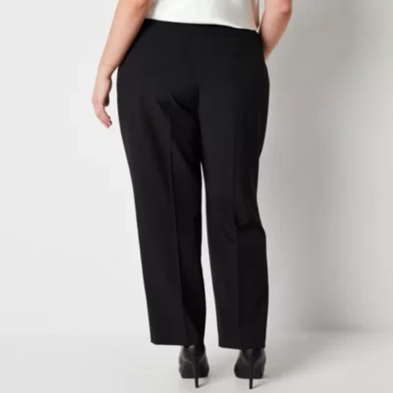 Black Label by Evan-Picone Crepe Womens Straight Fit Straight-Plus Suit Pant