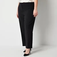 Black Label by Evan-Picone Crepe Womens Straight Fit Straight-Plus Suit Pant