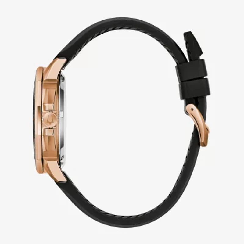 Bulova Performance Mens Black Strap Watch 98b421