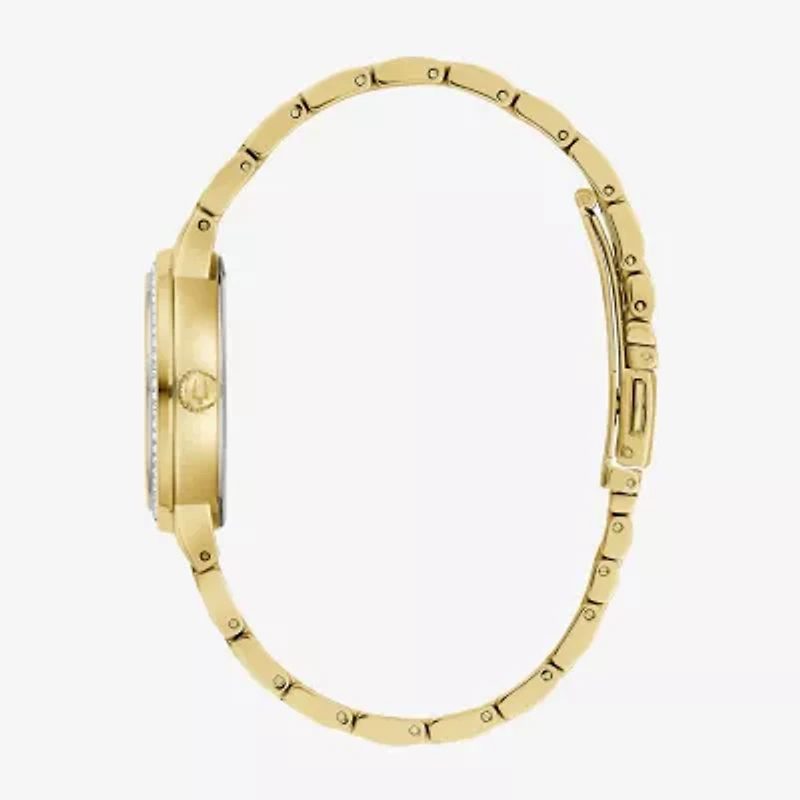 Bulova Phantom Womens Gold Tone Stainless Steel Bracelet Watch 97l176