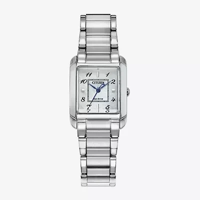 Citizen Bianca Womens Silver Tone Stainless Steel Bracelet Watch Ew5600-52d