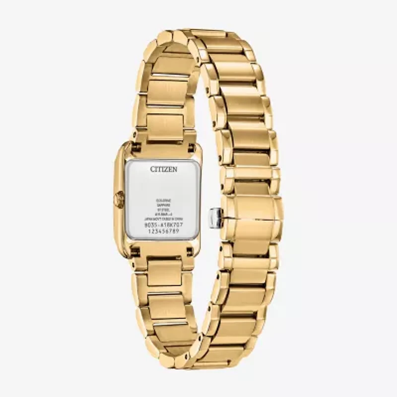 Citizen Bianca Womens Gold Tone Stainless Steel Bracelet Watch Ew5602-57d