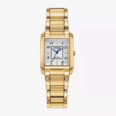 Citizen Bianca Womens Gold Tone Stainless Steel Bracelet Watch Ew5602-57d