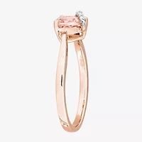 Womens Diamond Accent Gemstone Sterling Silver Heart Cocktail Ring
