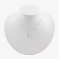 Turtle Womens Genuine Purple Amethyst 10K Gold Sterling Silver 18 Inch Pendant Necklace