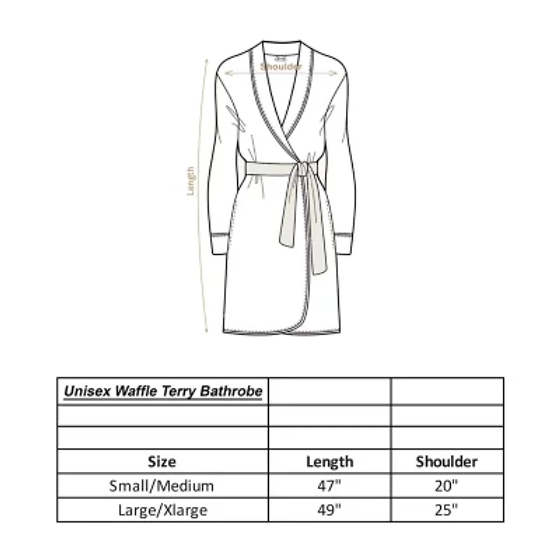 Linum Home Textiles Womens Terry Cloth Long Sleeve Length Robe