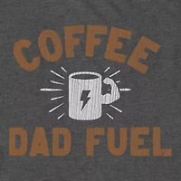 Mens Short Sleeve Coffee Dad Fuel Graphic T-Shirt