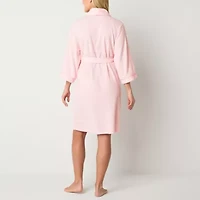 Liz Claiborne Womens Waffle 3/4 Sleeve Knee Length Robe