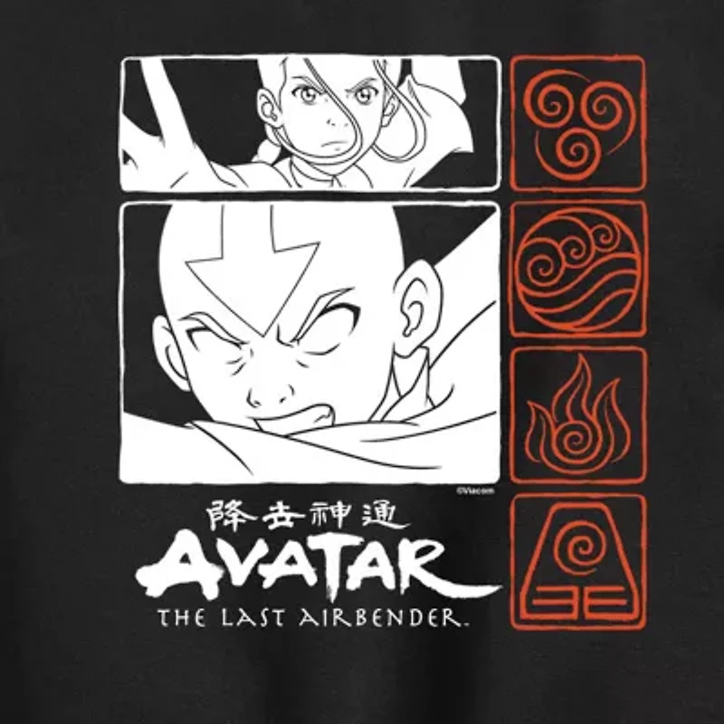 Little & Big Kid Boys Crew Neck Fleece Long Sleeve Avatar-The Last Airbender Sweatshirt