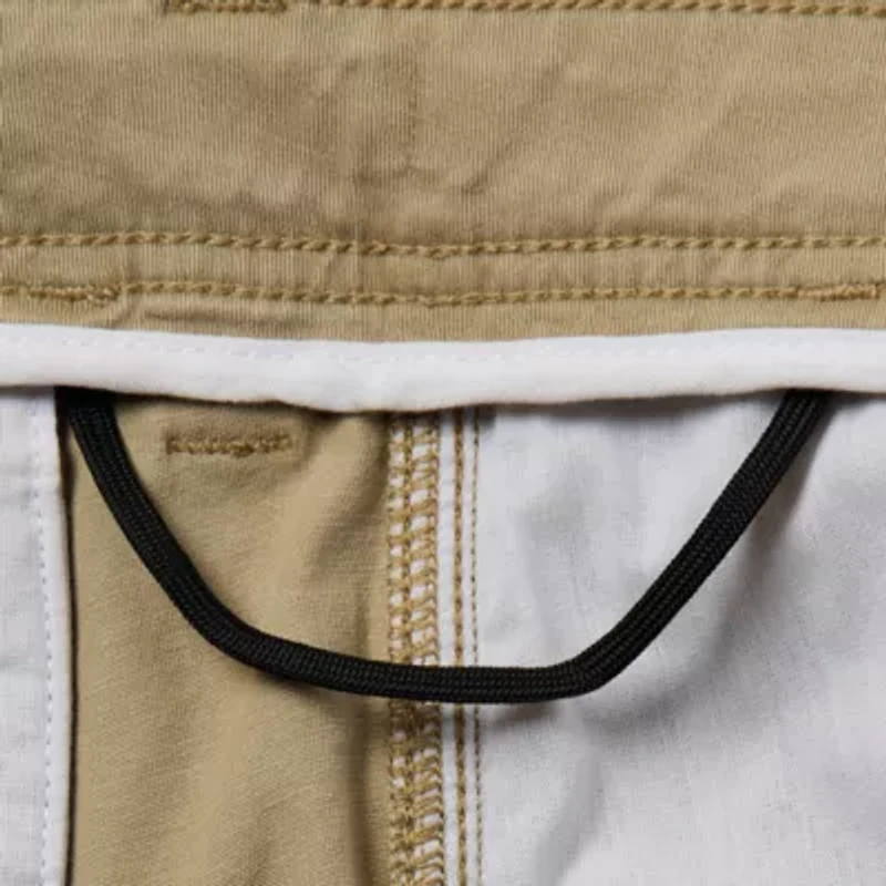 St. John's Bay Mens 10" Mid Rise Big and Tall Adaptive Stretch Fabric Adjustable Features Easy-on + Easy-off Cargo Short