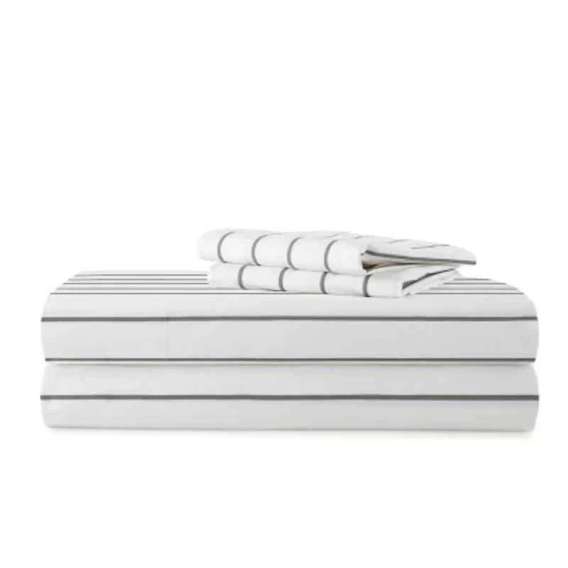 Home Expressions Cool and Crisp Cotton Percale Sheet Set