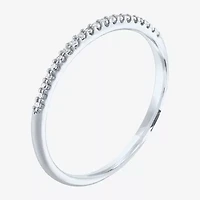 (G-H / Si2-I1) Womens 1/10 CT. T.W. Lab Grown White Diamond 10K Gold Wedding Band