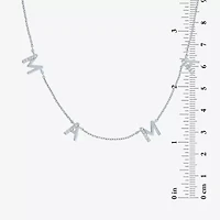 "Mama" (G-H / I1-I2) Womens 1/10 CT. T.W. Lab Grown White Diamond Sterling Silver 18 Inch Pendant Necklace