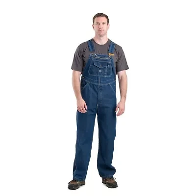 Berne Heritage Unlined Denim Bib Mens Workwear Overall
