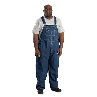 Berne Heritage Unlined Denim Bib Mens Big and Tall Workwear Overall
